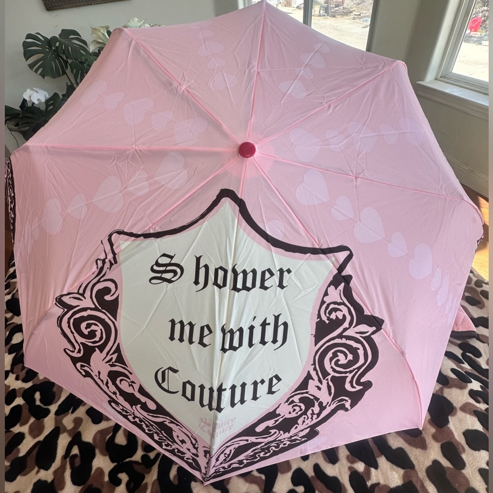 Juicy Couture Pink Umbrella with Couture Design